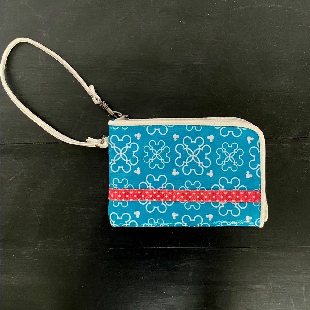 ✨ Disney Parks Mickey Mouse Ears Wristlet - Blue White Red